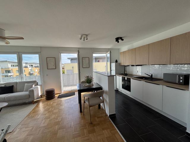 Bright 1 bedroom apartment with balcony, underground parking & panoramic views near Cologne, Hurth Amsterdam Apartments for Rent