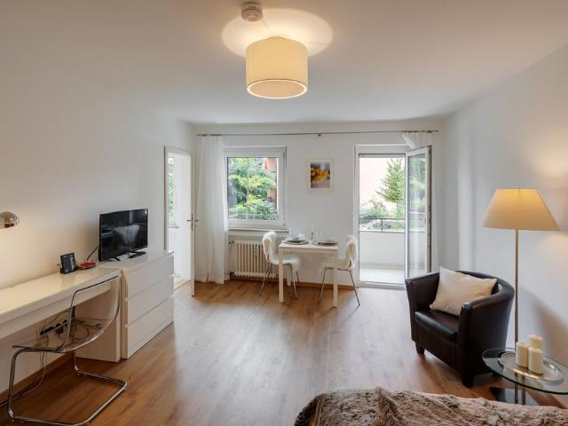 Bright 1 room apartment with modern furniture