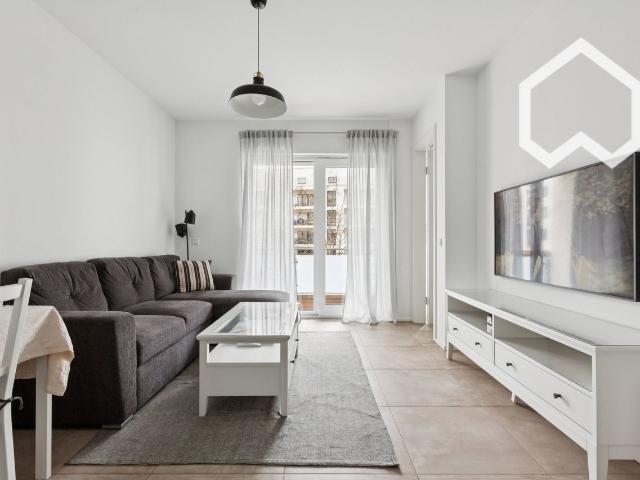 Bright 2 Room New Build Serviced Apartment in the DFB Founding House, Fully Furnished with a South Facing Balcony, Leipzig Amsterdam Apartments for Rent