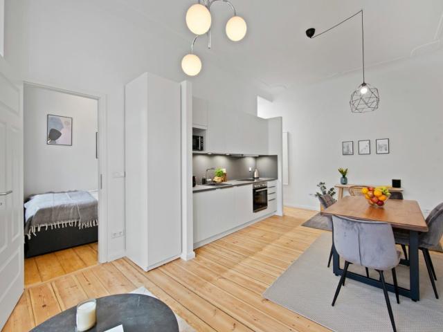 Bright 2 Room Apartment with Large Windows in Berlin Pankow