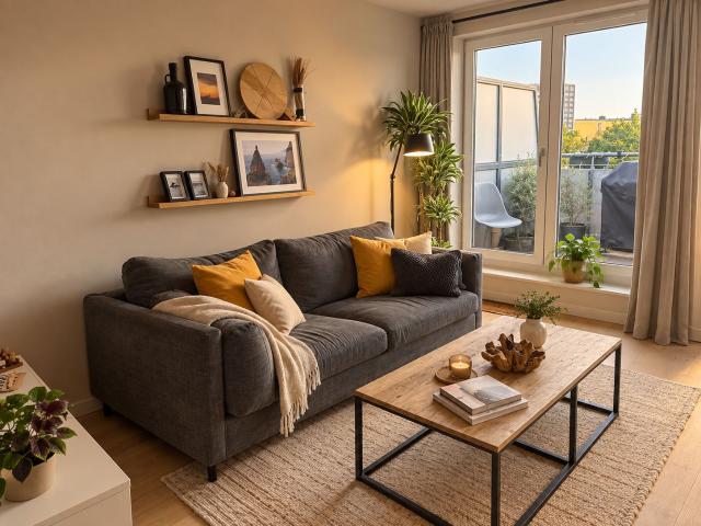 Bright 3,5 room apartment with high end features including home office and south facing balcony in Barmbek