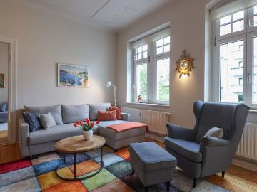 Bright and cozy 3 room apartment with 2 balconies in the middle of the trendy neighborhood Prenzlauer Berg, Berlin Amsterdam Apartments for Rent