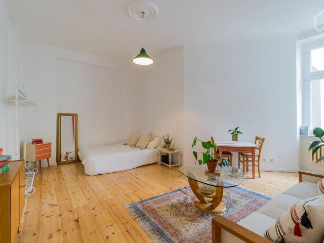 Bright and freshly renovated studio apartment in Neuköllns nicest area, Berlin Amsterdam Apartments for Rent
