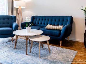 Bright and friendly furnished business apartment in Hamburg City Süd with underground parking space