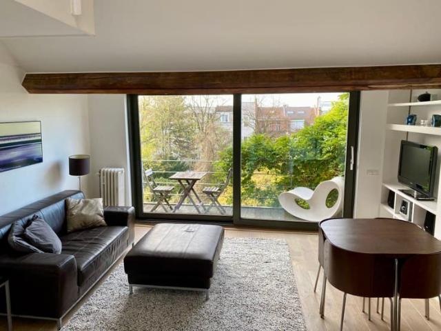 Bright and quiet furnished penthouse Louise area