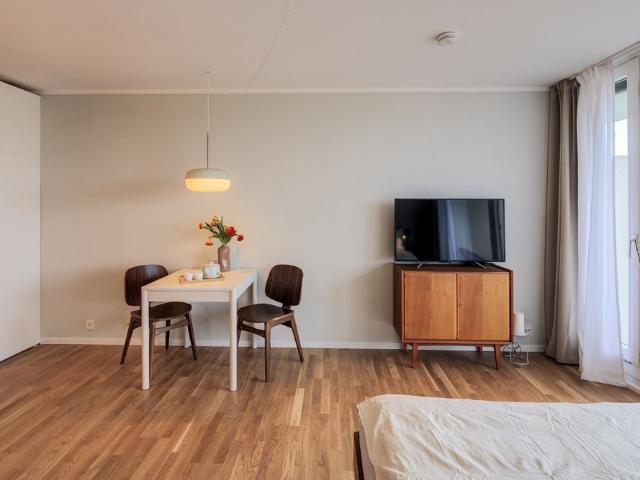 Bright apartment with a s w facing balcony, pool & sauna