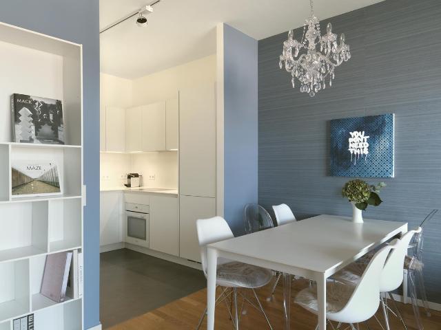 Bright apartment with waterside terrace at Europaviertel & Hamburger Bahnhof, Berlin Amsterdam Apartments for Rent