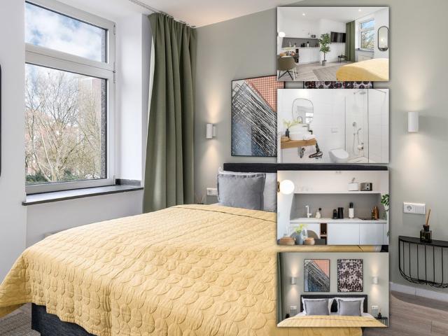 BRIGHT: Design Suite City Center | Kitchen, Dortmund Amsterdam Apartments for Rent