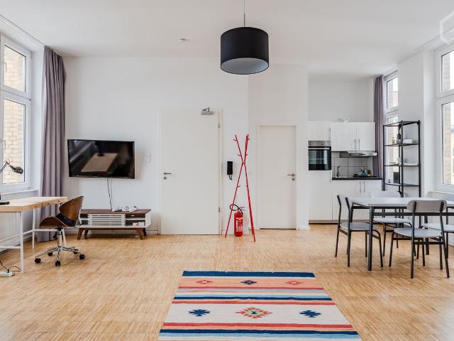 Bright & Fully Furnished Studio Apartment, Berlin Amsterdam Apartments for Rent