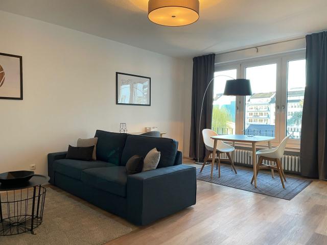 Bright, fully furnished 1.5 room apartment in central Düsseltal, Dusseldorf Amsterdam Apartments for Rent