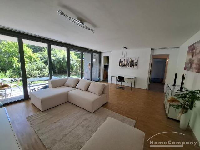 Bright, fully furnished 3 room garden apartment in Schwabing Nord