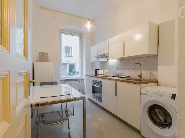 Bright, High Ceiling Studio in Neukölln, Berlin Amsterdam Apartments for Rent