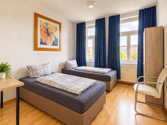 Bright, move in ready studio for 3 people – Furnished apartment in Leipzig East, Leipzig Amsterdam Apartments for Rent