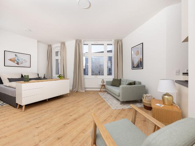 Bright modern studio apartment in Baumschulenweg / Treptow, Berlin Amsterdam Apartments for Rent