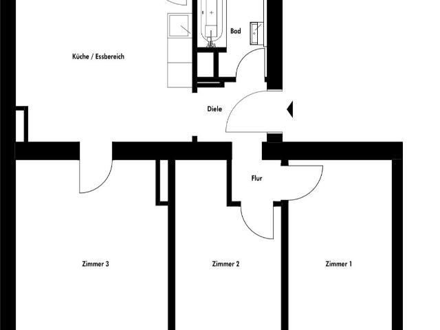 Bright & Newly Renovated 3 Room Apartment with Balcony in Leipzig Möckern