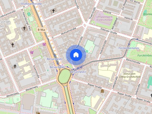 Bright studio apartment for rent in Friedrichshain, Berlin