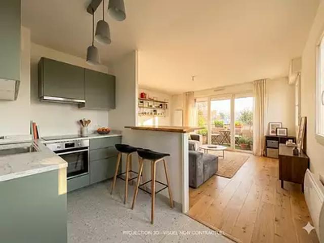Bruz 35170 Achat / Vente appartement 3 pièces t3 au dernier étage parking