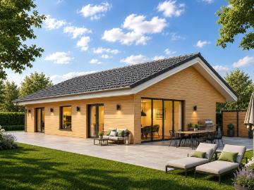 Bungalow Aktionshaus mit Holzverschalung Grundstück Teilort Ottobeuren