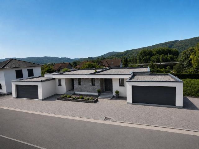 Bungalow Doppelhaus Hälfte KFW 55 mit160m2 Wohnfläche und Garage