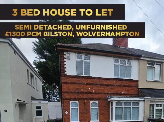 Bunkers Hill Lane, Bilston WV14 3 bed semi detached house to rent £1,300 pcm £300 pw