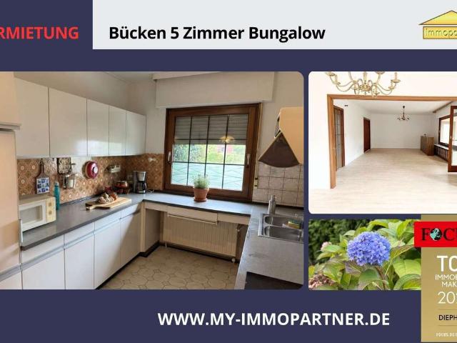 Bücken * Geräumiger Bungalow mit Garten und großem Carport zu vermieten