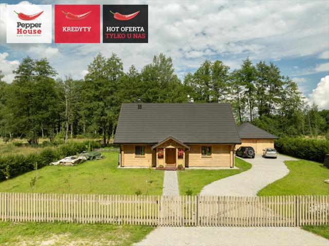 Polecam dom z bali 180 m² z tarasem i ogrodem w Budy Michałowskie