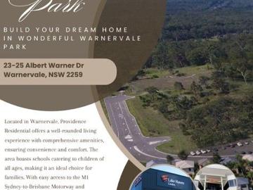 BUILD YOUR DREAM HOME IN WONDERFUL WARNERVALE PARK