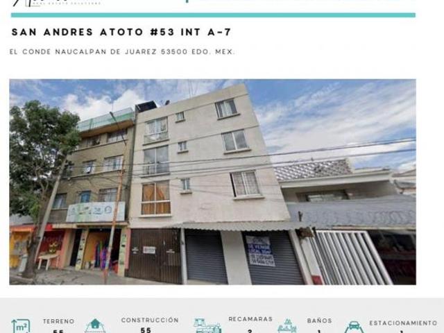 Venta de Depsrtamento en SAN ANDRES ATOTO #53, EL CONDE, NAUCALPAN DE JUAREZ