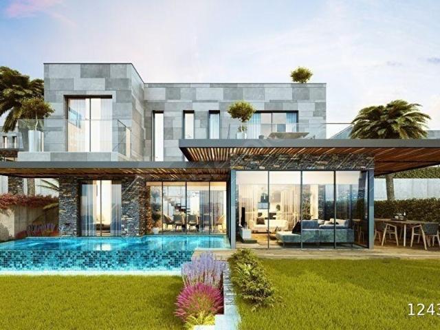 BUTİK BİR SİTEDE MODERN BODRUM MİMARİSİ FULL MANZARALI VİLLA