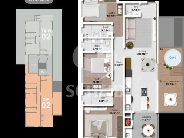 CAMBORIÚ SC APARTAMENTO NOVO COM 3 SUÍTES E CHURRASQUEIRA
