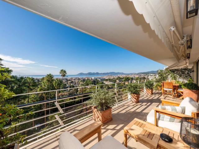 CANNES CALIFORNIE GRANDE TERRASSE VUE PANORAMIQUE MER