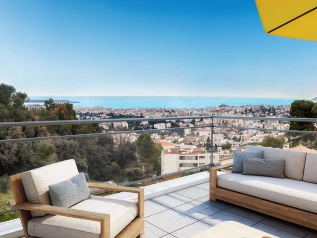 Cannet Mairie 5 pièces neuf vue mer terrasse et boxes Ca. 157m² Le Cannet