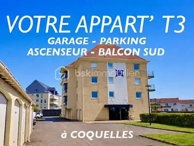 Coquelles 62231 Achat / Vente appartement 3 pièces t3 balcon