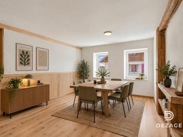 Caractère, lumière et flexibilité: un appartement de charme au coeur de Gimel