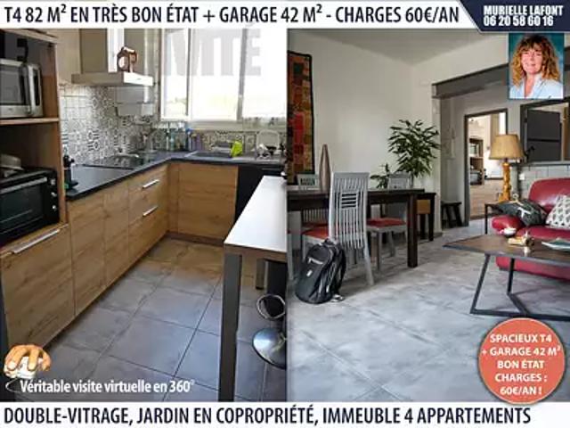Carcassonne 11000 Achat / Vente appartement 4 pièces t4