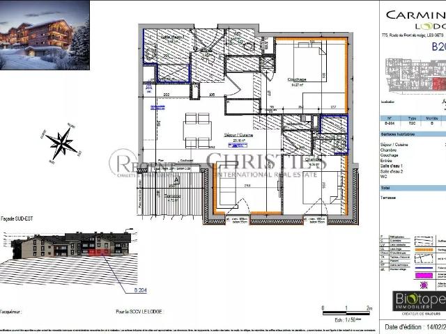 CARMINE LODGE B204 1 chambre + cabine 58m² Les Gets