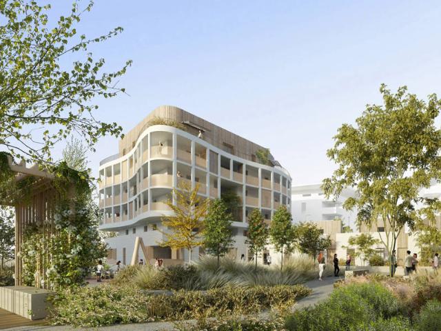Castelnau le Lez écoquartier en face du parc de Verchant