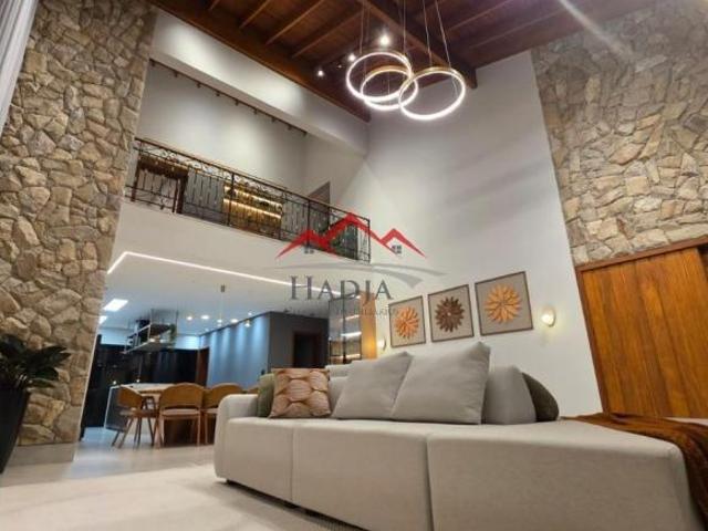 Casa moderna 4 suítes, piscina, pé direito duplo, à venda no condomínio Bosque dos Jatobás, Engordad