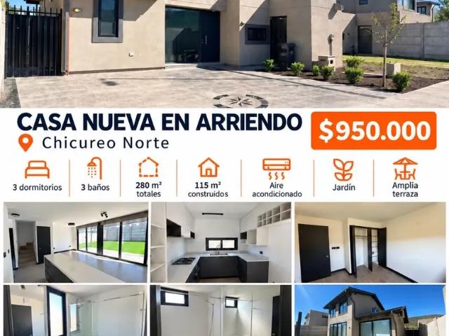 Casa Nueva En Chicureo Norte Amplia Zona Residencial