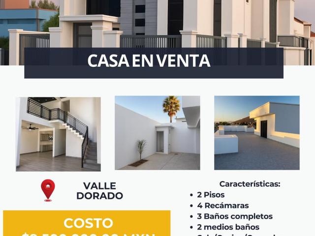 CASA NUEVA EN VENTA EN VALLE DORADO