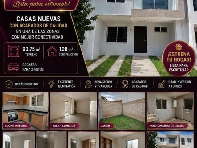CASA NUEVA EN ZAPOPAN CERCA DE AVIACION CON RECAMARA EN PLANTA BAJA