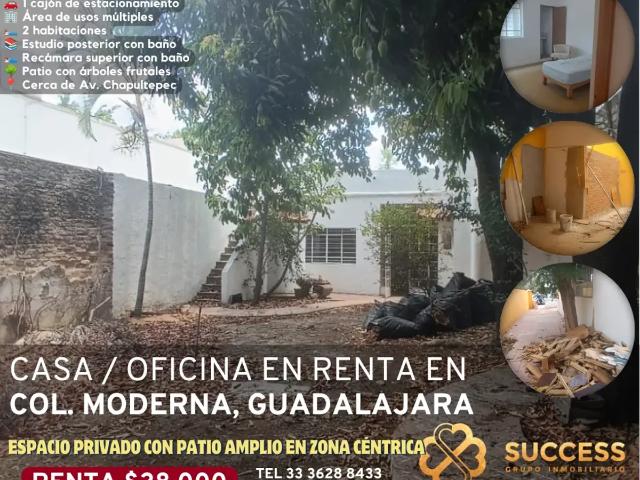 Casa / Oficina Interior en Renta – Col. Moderna, Guadalajara