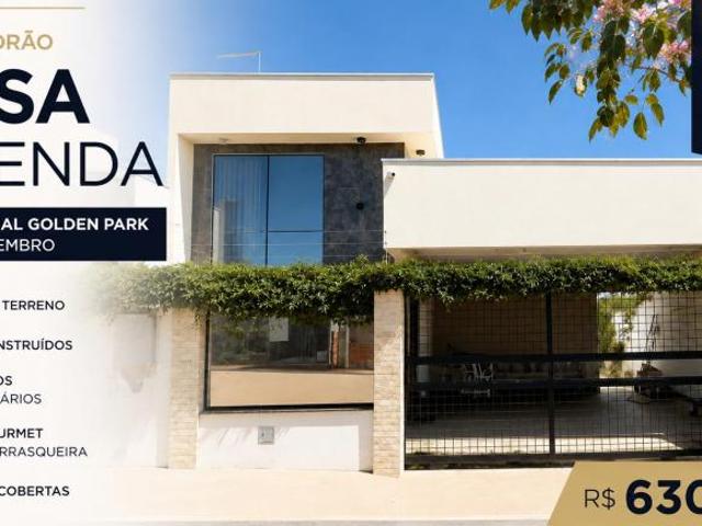 Casa à Venda no Residencial Golden Park, 26 de Setembro, Alto Padrão, 200m², 134m² Construídos!