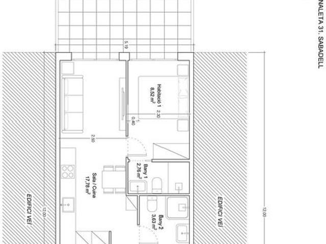 Casa adosada en venta en calle De la Font Canaleta, Sabadell, de 70 m² 3 habitaciones por 320.000