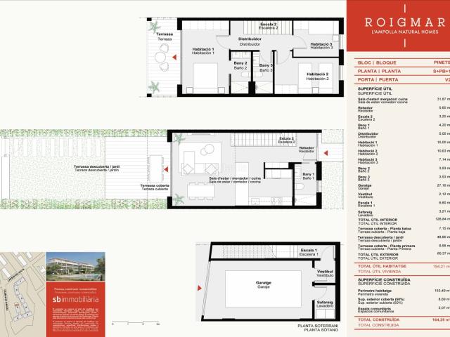 Casa adosada en venta en Ampolla L´ Costa Dorada. Unifamiliar 3 dormitorios en L'Ampolla. Casas adosadas Ampolla.