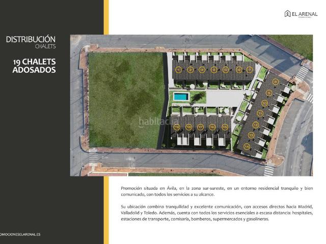 Casa adosada en venta en Ávila, Hervencias. Residencial El Risco del Sol. Casas adosadas.