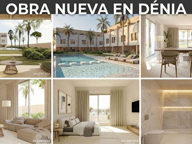 Casa adosada en venta en Dénia, Devessa Monte Pego. ¡Obra Nueva en Dénia! Exclusivo Adosado a 250m de la Playa Les Deveses. Jardín Privado, Aerotermia y Altas Calidades. Casas adosadas.