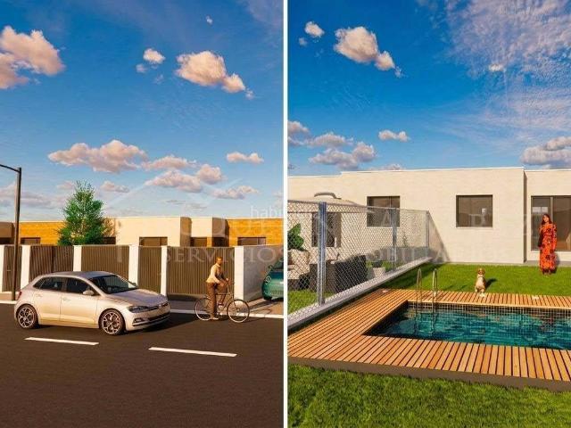 Casa adosada en venta en Yuncos. CHALET DE OBRA NUEVA EN UNA SOLA PLANTA DISEÑO MODERNO PARCELA PRIVADA YUNCOS. Casas adosadas.