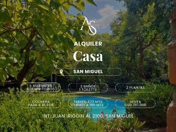 Casa Alquiler 5 ambientes 30 años, 4 cocheras, 420m2, Int. Juan Irigoin 2100, San Miguel | Argenprop
