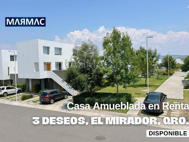 Casa Amueblada en Renta | 3 Deseos, Mirador | El Marqués, Qro